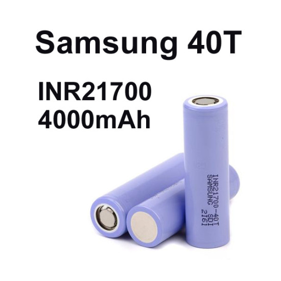 Battery 21700 Samsung 40T 4000mah 30A