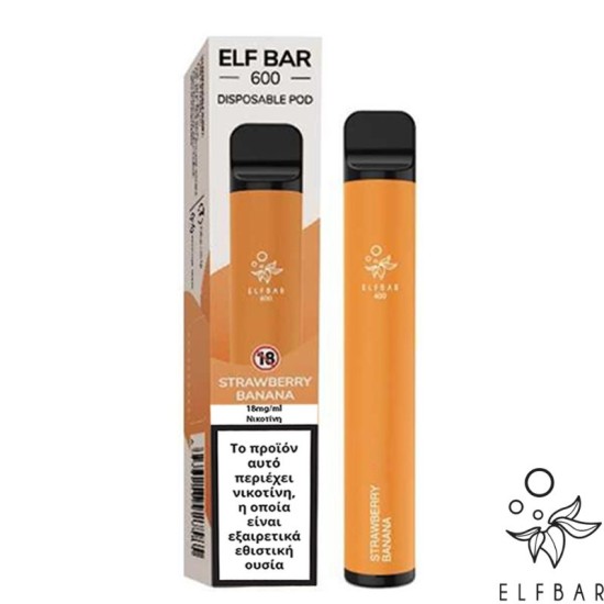 Elf Bar Strawberry Banana Disposable 600 puff
