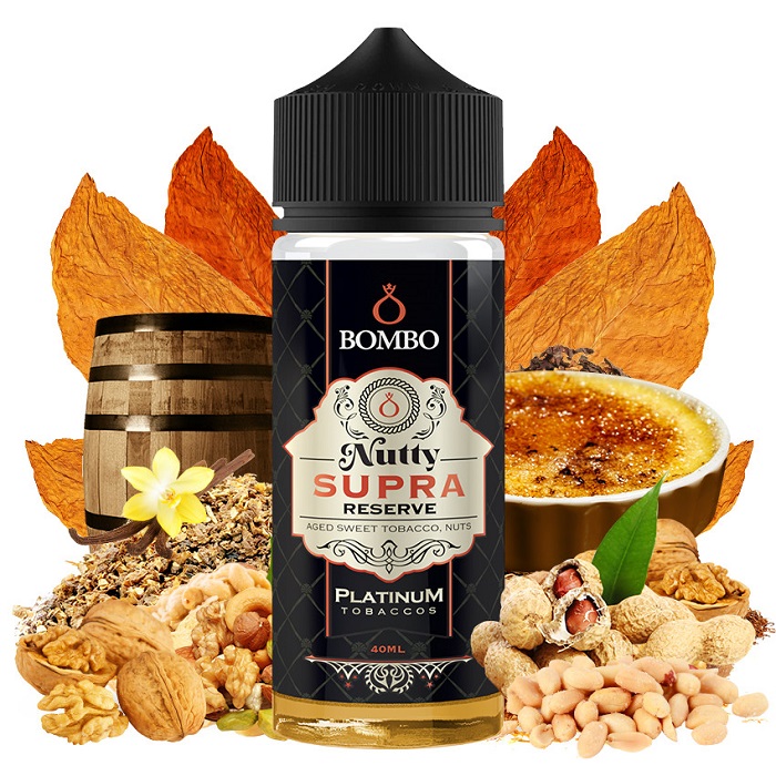 Bombo Platinum Tobaccos Nutty Supra Reserve Flavorshot 40/120ml