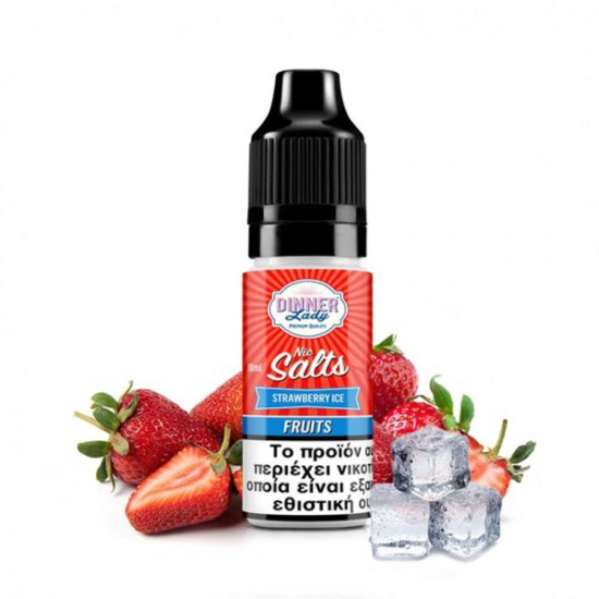 Strawberry Ice Dinner Lady Nic Salts e-liquid 10ml